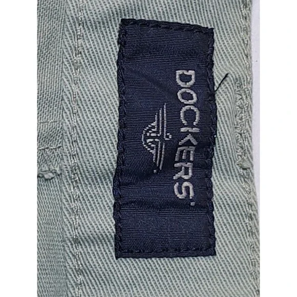 VINTAGE Classic Dockers Size 42x30 Mens Pants Light Green Pockets Flat Front EUC - Picture 2 of 7